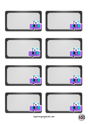 Etiquetas Escolares Chica Gamer